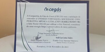 Hospital Materno-Infantil da Unimed Fortaleza recebe “Selo Verde” da CEGÁS