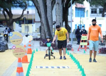 Ciclofaixa de Lazer terá distribuição de plaquinhas e lanternas LED para bikes na Cidade da Criança