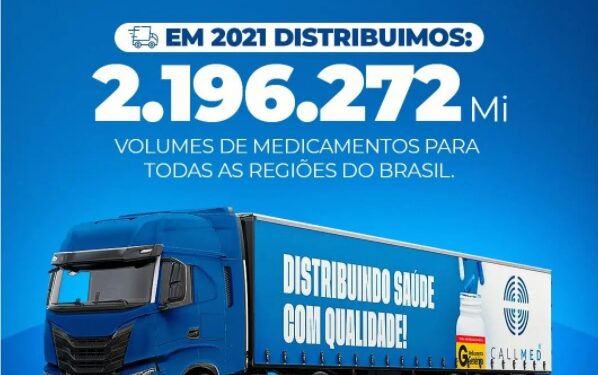 Call Med distribuiu R$ 100 milhões em medicamentos no ano de 2021