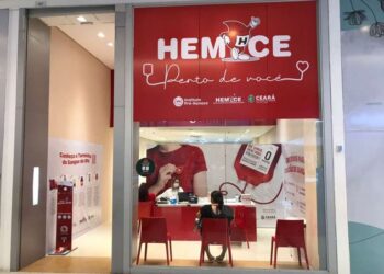 Hemoce coleta mais de mil bolsas de sangue no Shopping Parangaba; posto recebe voluntários até domingo (13)