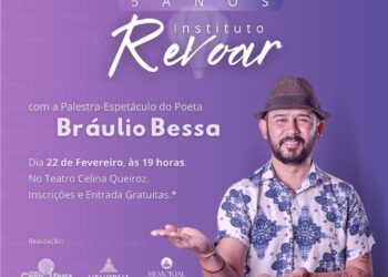 Instituto Revoar celebra 5 anos com palestra de Bráulio Bessa aberta ao público