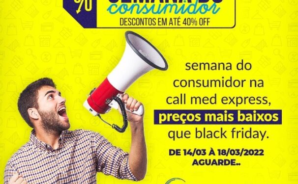 Call Med Express oferece descontos de até 40% durante a semana do consumidor