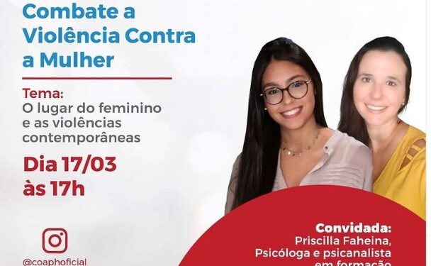 Grupo Coaph Saúde promove live sobre o combate a violência contra a mulher 