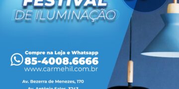 Inédito, Festival de Iluminação Carmehil oferece até 50% de desconto em produtos selecionados e frete grátis