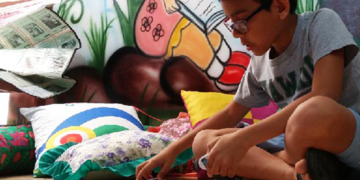 Inec promove mutirão de revitalização de Espaço de Leitura na Pacatuba com apoio da comunidade atendida pelo projeto