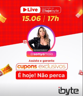 Em clima de São João, ibyte realiza liveshop comandada por Samya Maia com descontos de mais de R$ 2 mil