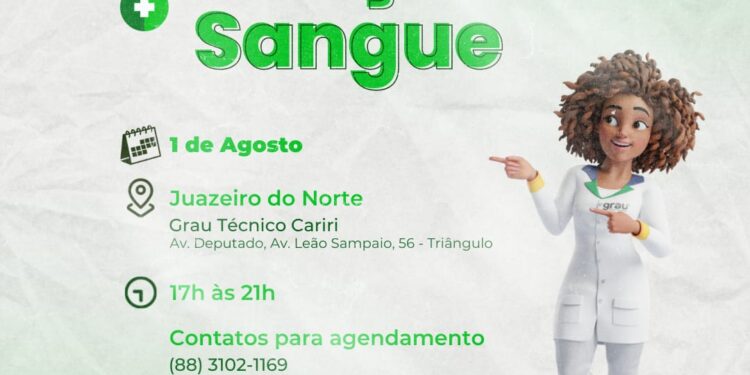 Grau Técnico Cariri  e Hemoce  realizam Campanha conjunta de Doação de  Sangue