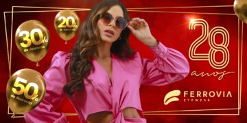 Ferrovia Eyewear completa 28 anos e lança promoção de descontos progressivos