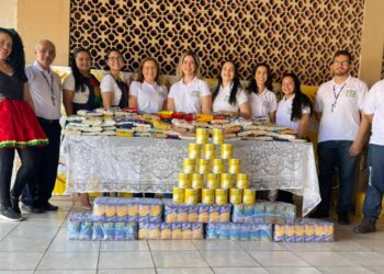 Campanha Ônibus Encantado, promovida pela Fetrans, arrecada cerca de 700kg de alimentos para o Iprede