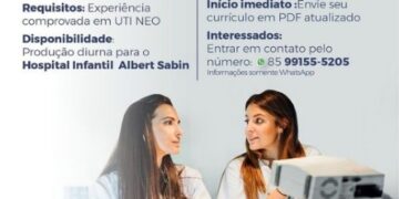 Oportunidades de trabalho – Coaph Saúde seleciona técnicos de enfermagem para UTI NEO 