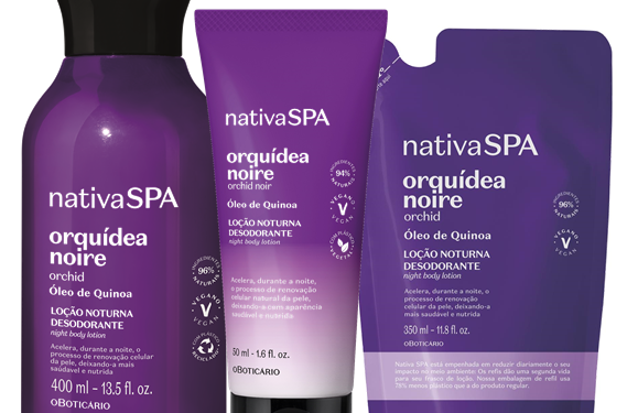 Nativa SPA Orquídea Noire chega ao Boticário como aliada no cuidado noturno, com potencial de acelerar a renovação celular da pele