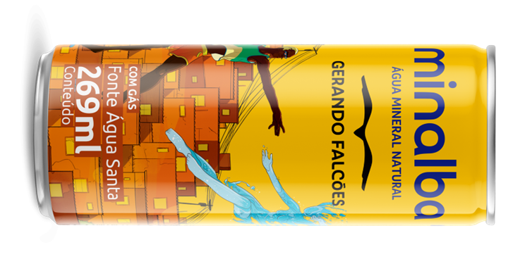 Quando a favela fala, ela fala na lata: Minalba Brasil e Gerando Falcões lançam juntas edição especial de água mineral em lata