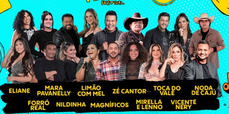 Festival Êêêta Forrozão apresenta shows de Magníficos, Noda de Caju, Limão com Mel, Mara Pavanelly, Vicente Nery, Forró Real, Toca do Vale, Zé Cantor, Eliane, Nildinha e Mirela & Leno neste sábado (23), no Marina Park
