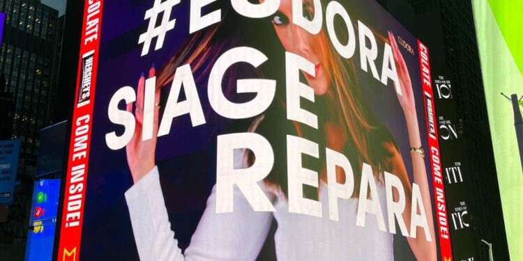 Eudora na Times Square: marca brasileira é representada por consumidoras na maior vitrine do mundo