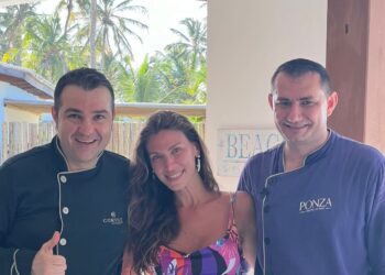 Nati Vozza curte final de semana em Icaraizinho de Amontada e degusta cardápio especial do Ponza Frutos do Mar