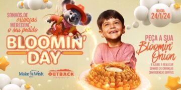 Outback promove a 17ª edição do Bloomin’ Day em parceria com a Make-A-Wish Brasil®
