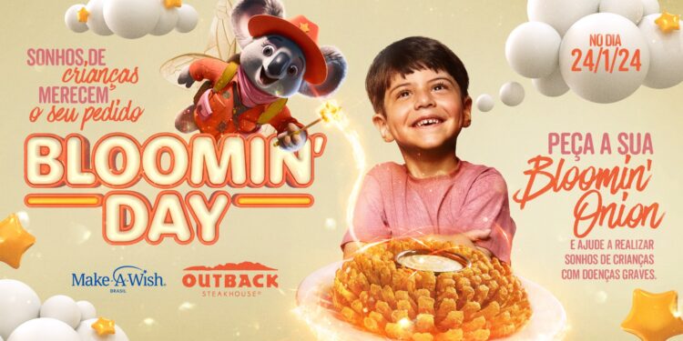 Outback promove a 17ª edição do Bloomin’ Day em parceria com a Make-A-Wish Brasil®