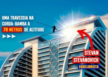 Circo Americano desafia a lei da gravidade e faz apresentação imperdível a 70 metros do chão