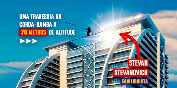 Circo Americano desafia a lei da gravidade e faz apresentação imperdível a 70 metros do chão