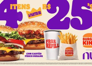 Ouvindo a pedidos, Burger King® e Nubank vão além e oferecem 4 itens a partir de R$25,90