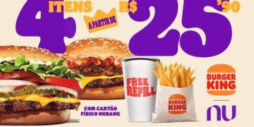 Ouvindo a pedidos, Burger King® e Nubank vão além e oferecem 4 itens a partir de R$25,90
