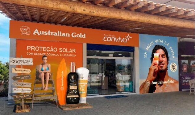 Australian Gold amplia ativações no Ceará e no Nordeste, transformando farmácias em experiências imersivas durante o verão